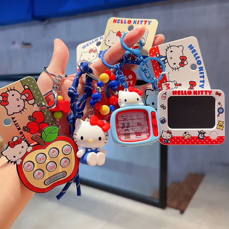 Car Accessories Girl - Anime Hello Kitty Keychain Kt Cat