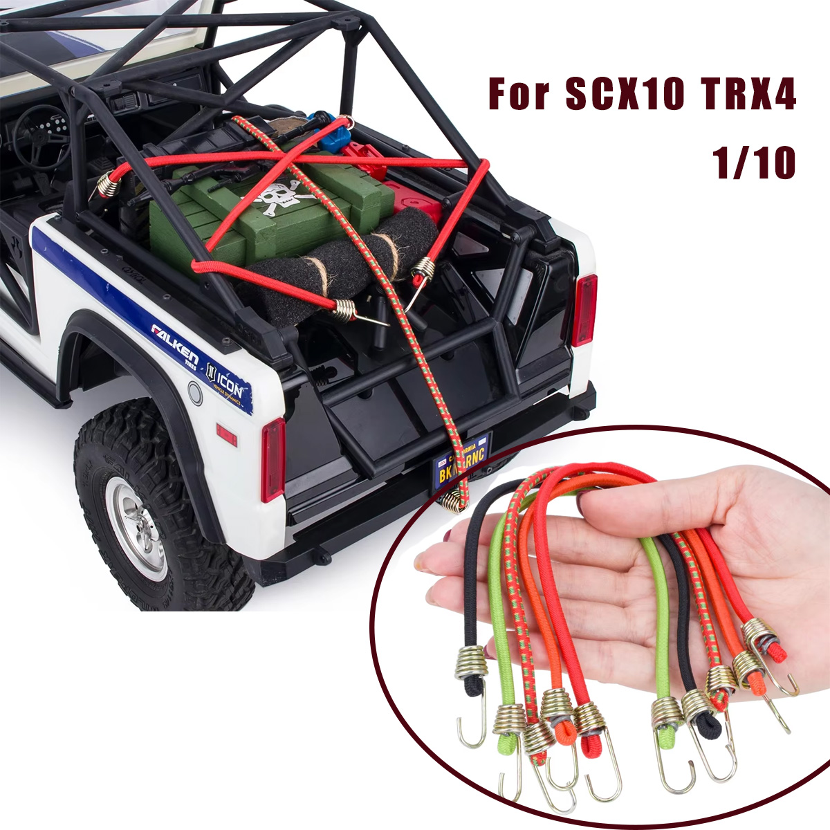 Car Accessories Roof Rack - Bungee Cords 5/10Pcs w/ Hooks for