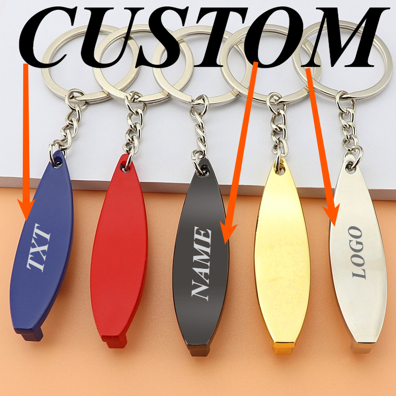 Car Accessories Wholesale - 1pc Custom Keychain Personalized Metal Surfboard