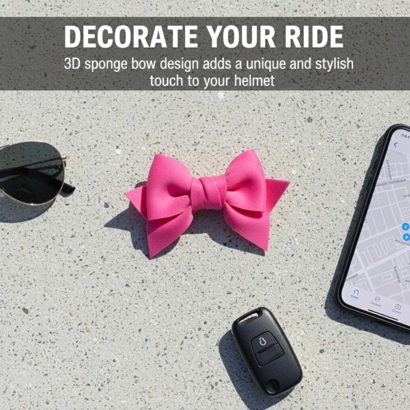 Motorcycle Helmet Bow Decorati - Car Accessories Girl review and price