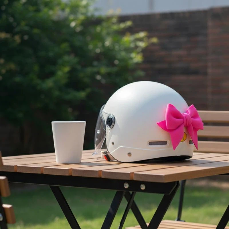 Motorcycle Helmet Bow Decorati - Car Accessories Girl review and price