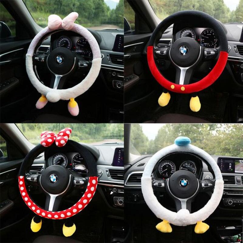 Cute Disney Plush Steering Whe - Car Accessories For Winter review and price